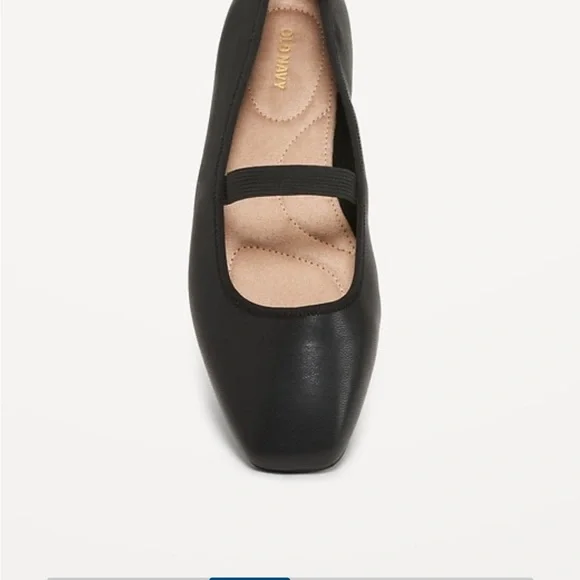 Old Navy Mary Jane Square-Toe black ballet flats - Picture 1 of 7